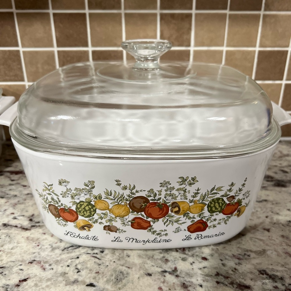 VTG CORNINGWARE A-5-B Spice Of Life 5 Qt L'Echalote La Marjolaine Le Romarin - Picture 8 of 8